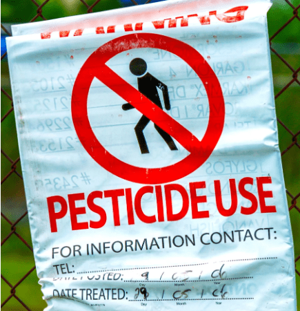 Pesticide use yard flag
